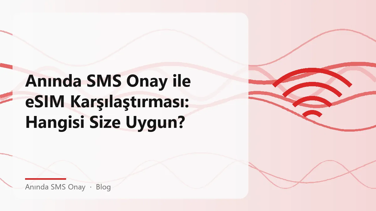Anında SMS Onay ile eSIM karşılaştırması hakkında bilgi