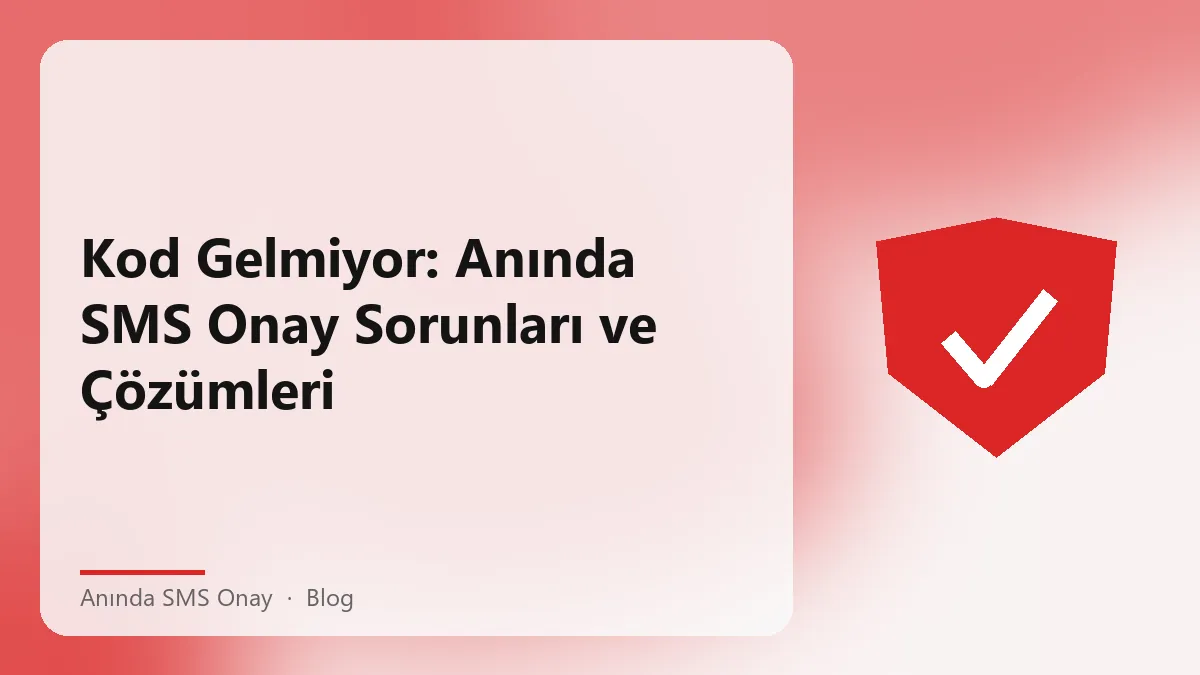 Anında SMS onay sistemine dair görsel açıklama